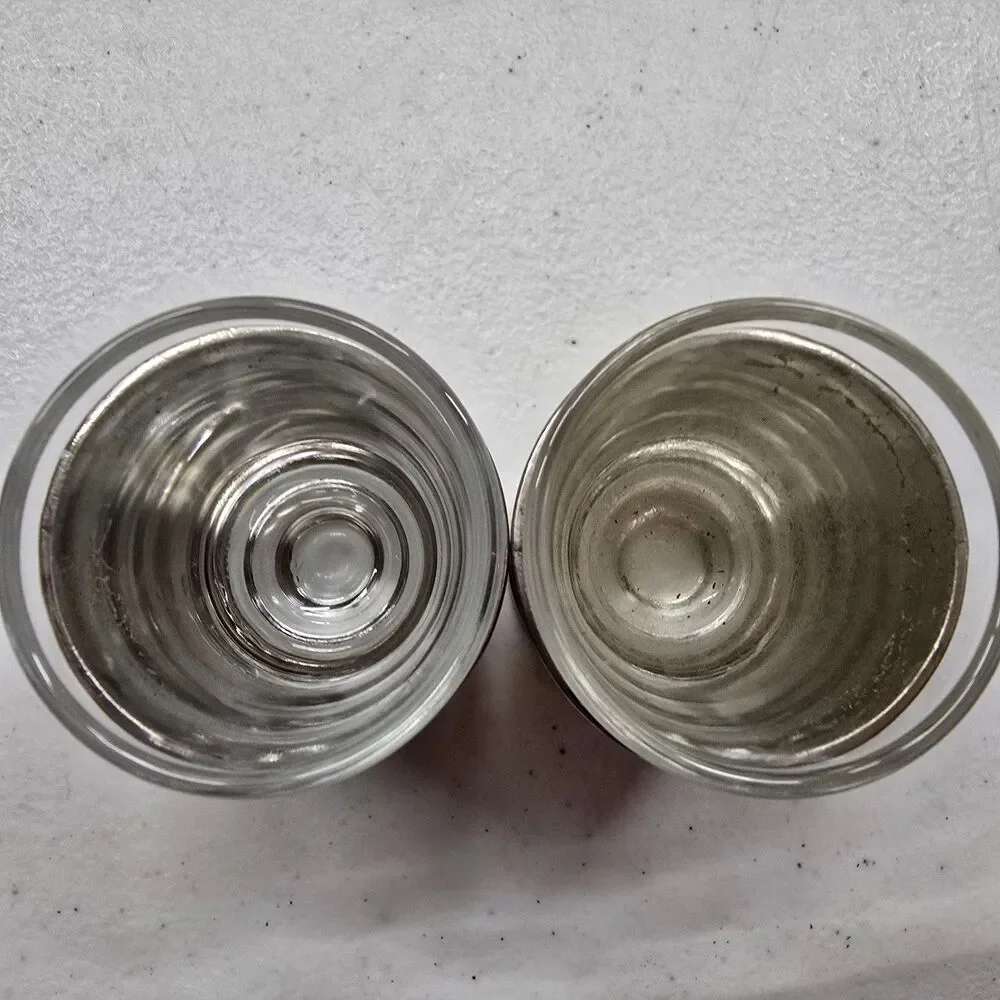 Vintage 2-Germany Shot Glasses Metal Overlay With German Eagle Flag Emblem